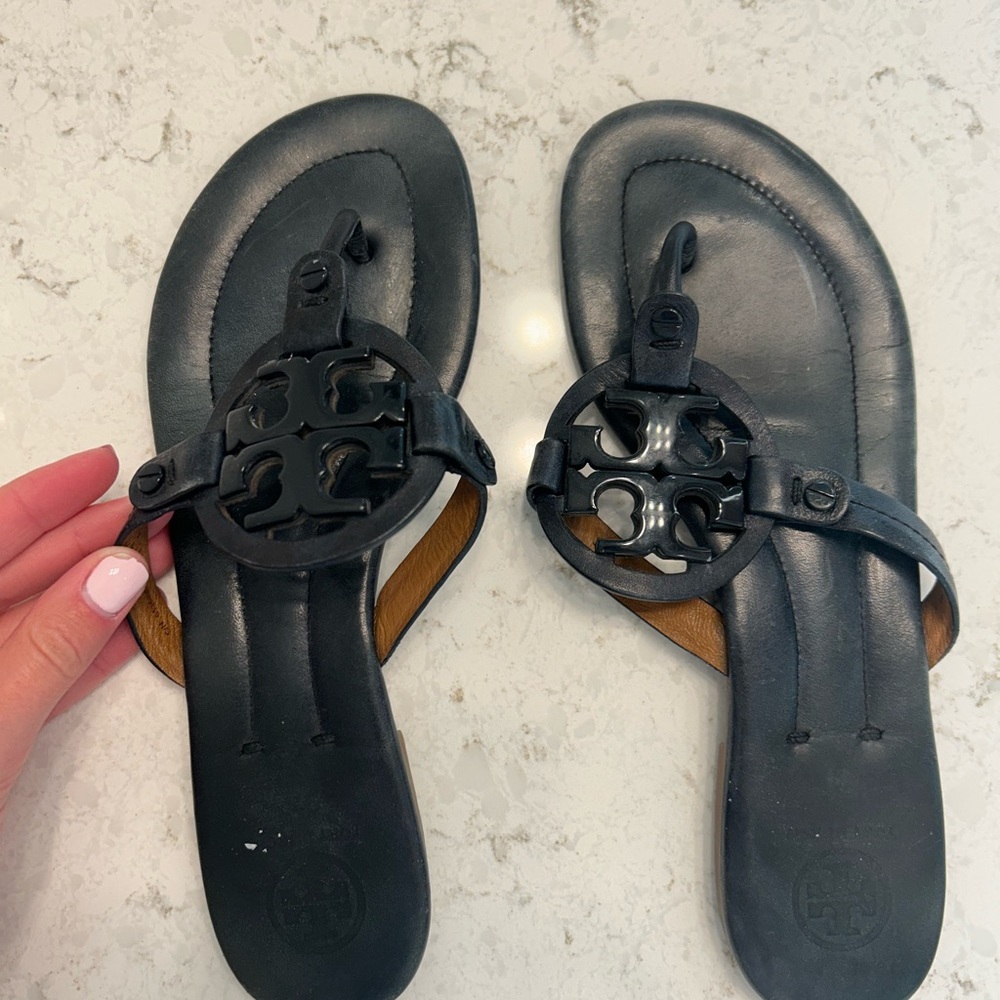 Tory Burch Navy Blue Miller Sandal